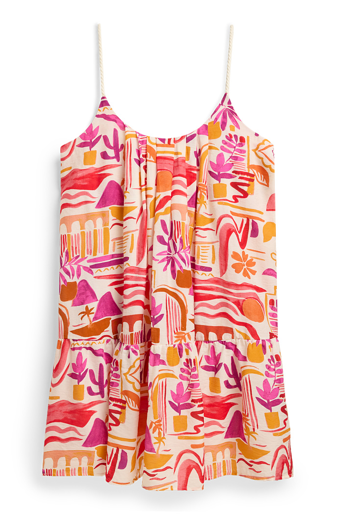 C&A A-Linien Kleid-gemustert, Weiß, Größe: 34