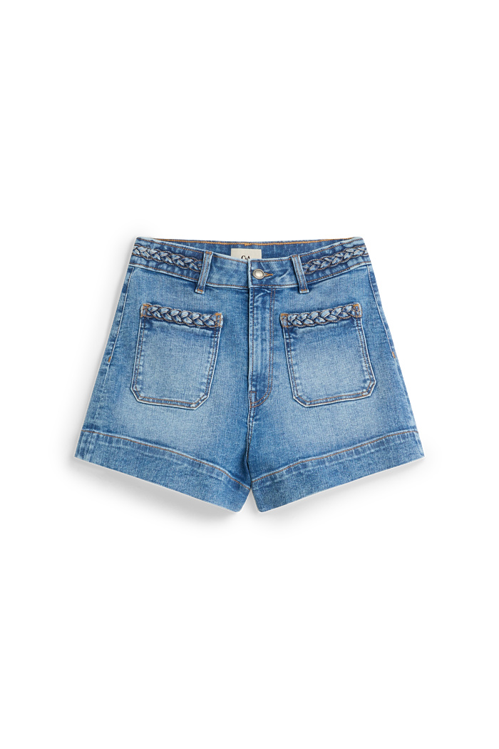 C&A Jeans-Shorts-High Waist-LYCRA , Blau, Größe: 42