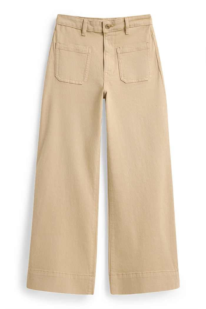 C&A Wide Leg Jeans-Mid Waist, Braun, Größe: 40