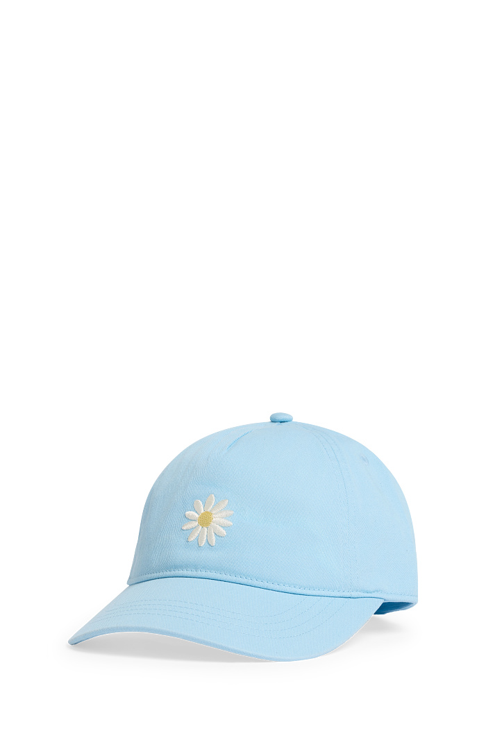 C&A Blume-Baseballcap, Blau, Größe: 110-122