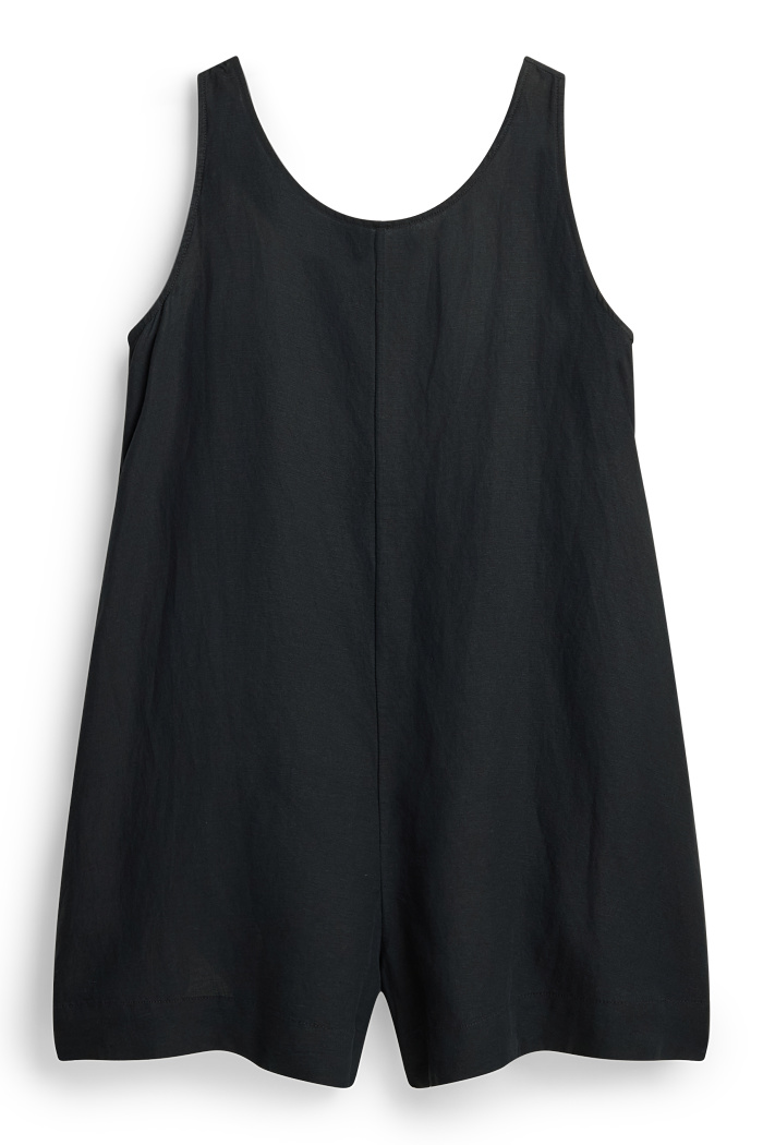 C&A Jumpsuit-Leinen-Mix, Schwarz, Größe: XS