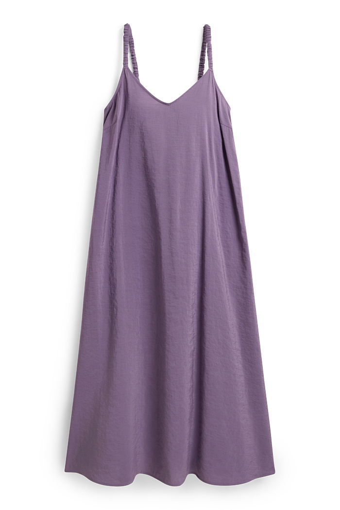 C&A A-Linien Kleid mit V-Ausschnitt, Lila, Größe: 46