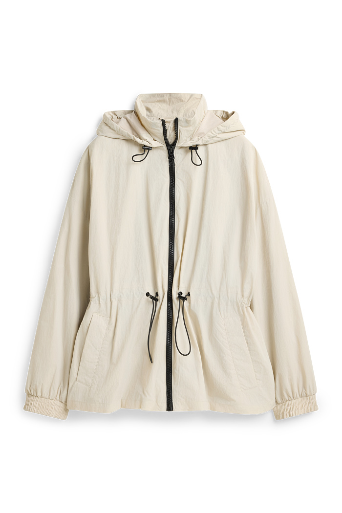 C&A Jacke mit Kapuze, Weiß, Größe: L