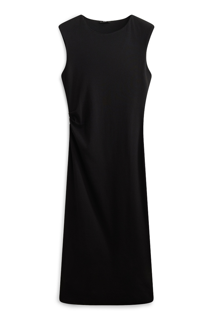 C&A Bodycon-Kleid-gerippt, Schwarz, Größe: XL