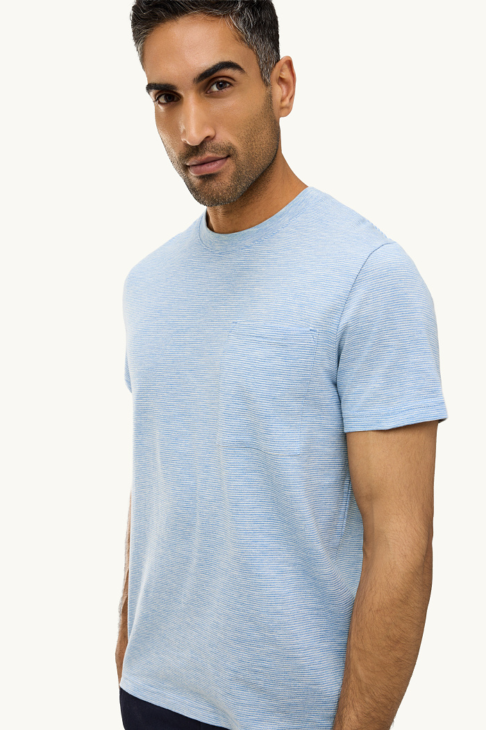 C&A T-Shirt-Regular Fit-gestreift, Blau, Größe: M