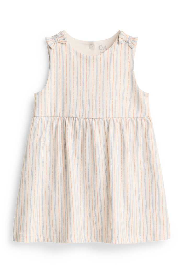 C&A Baby-Kleid-gestreift, Weiß, Größe: 104