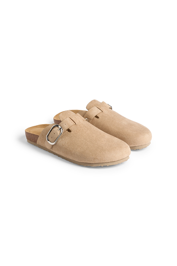 C&A Sandalen-Lederimitat, Beige, Größe: 38