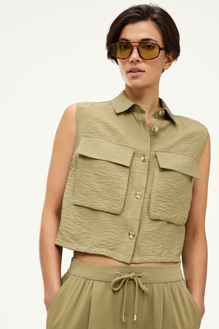 C&A Weste-strukturiert, Beige, Größe: L