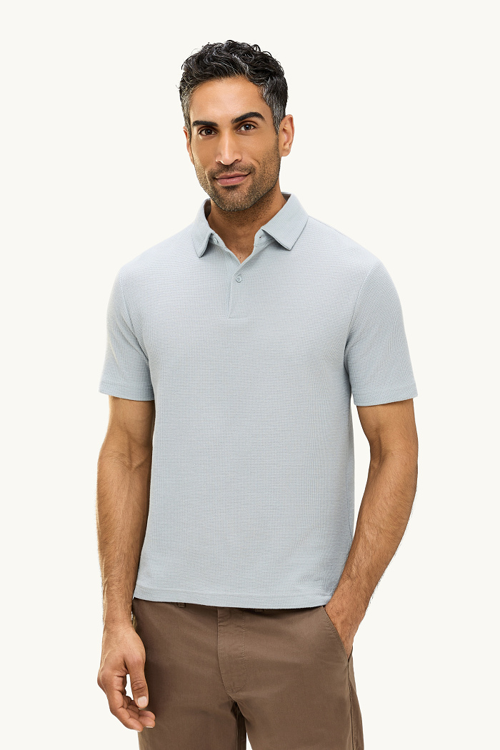 C&A Poloshirt-Regular Fit-strukturiert, Grau, Größe: 2XL