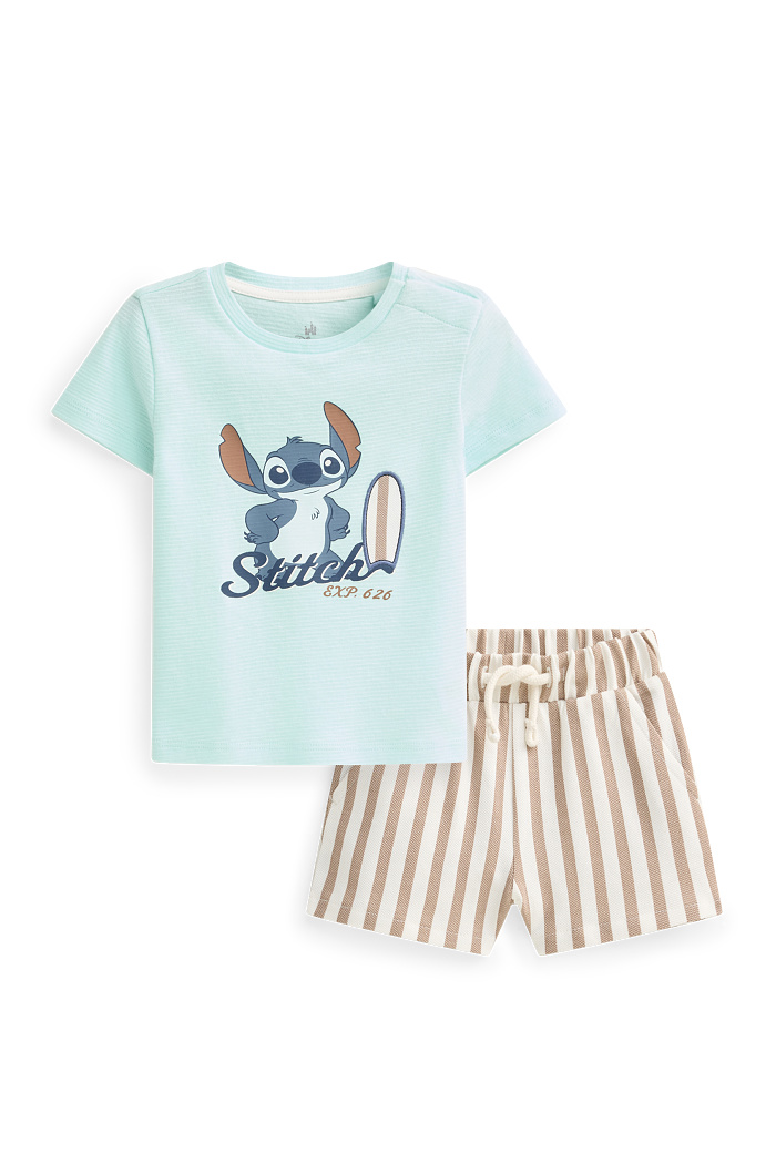 C&A Lilo & Stitch-Baby-Outfit-2 teilig, Braun, Größe: 62