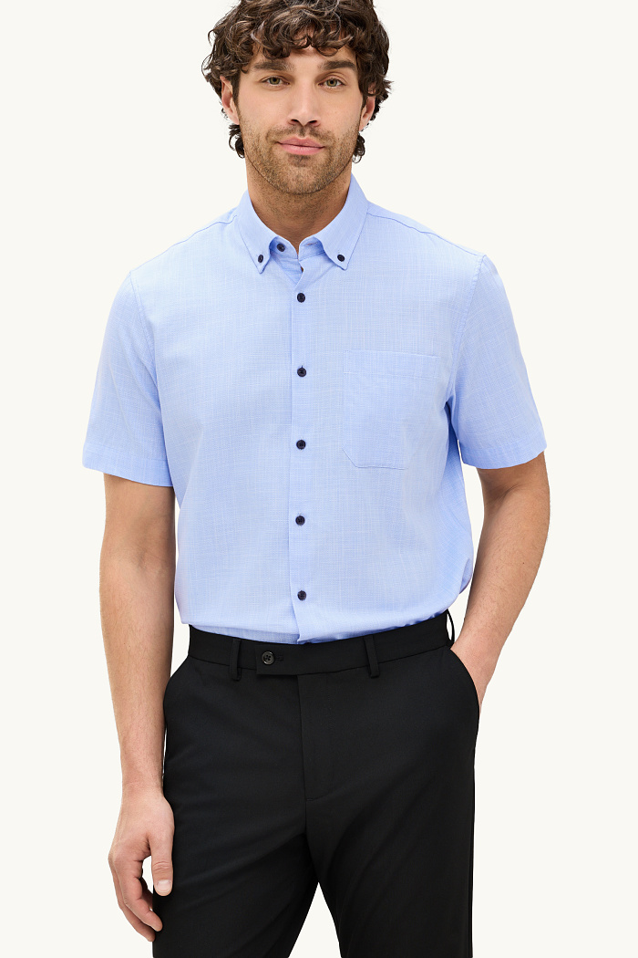 C&A Businesshemd-Regular Fit-Button-down, Blau, Größe: M