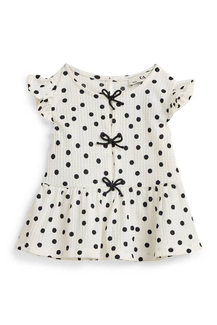 C&A Top-gepunktet, Weiß, Größe: 110