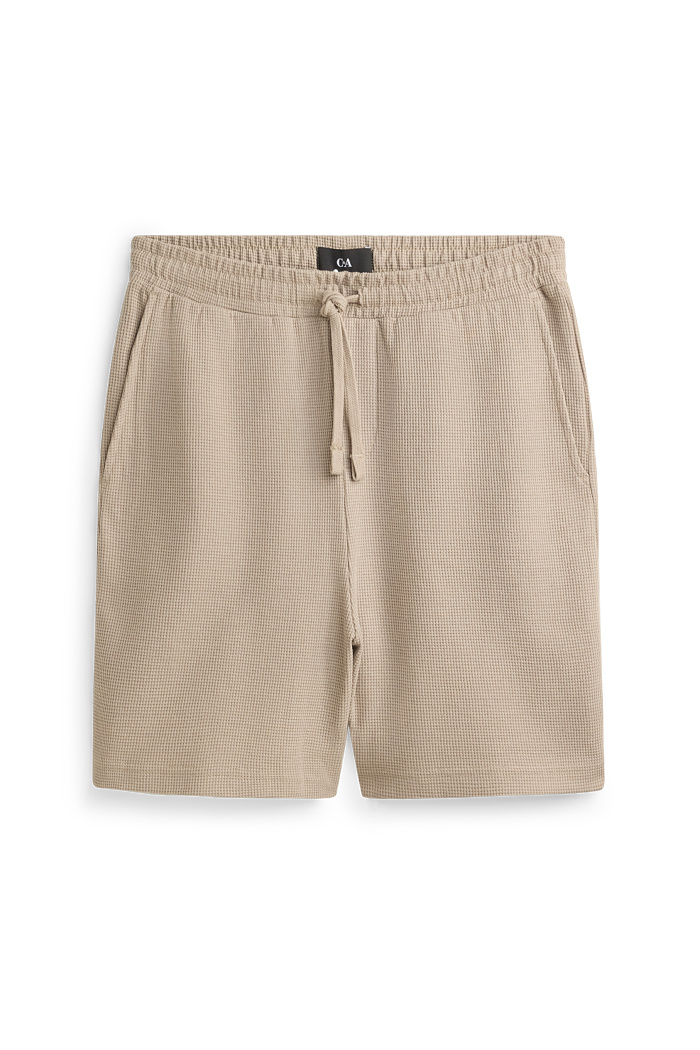C&A Sweatshorts-strukturiert, Beige, Größe: XL