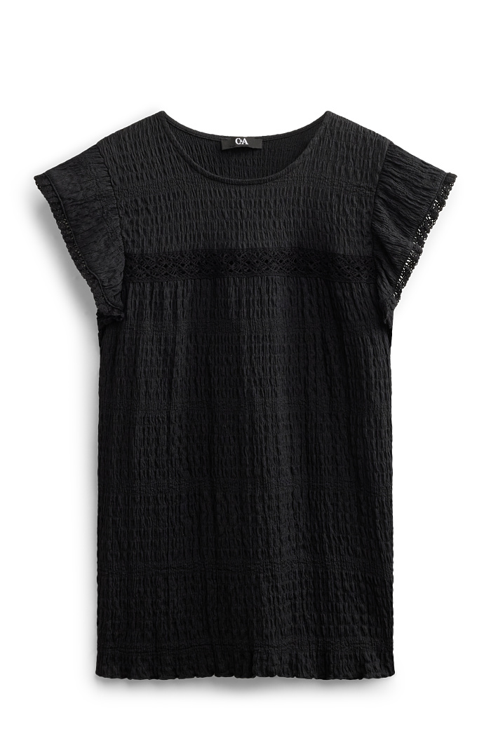 C&A T-Shirt-Regular Fit-strukturiert, Weiß, Größe: XL