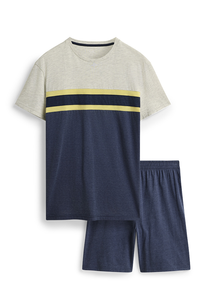 C&A Shorty-Pyjama, Blau, Größe: M
