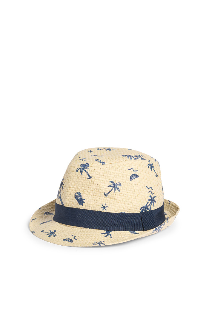 C&A Palmen und Ananas-Stroh-Hut, Beige, Größe: 52-53
