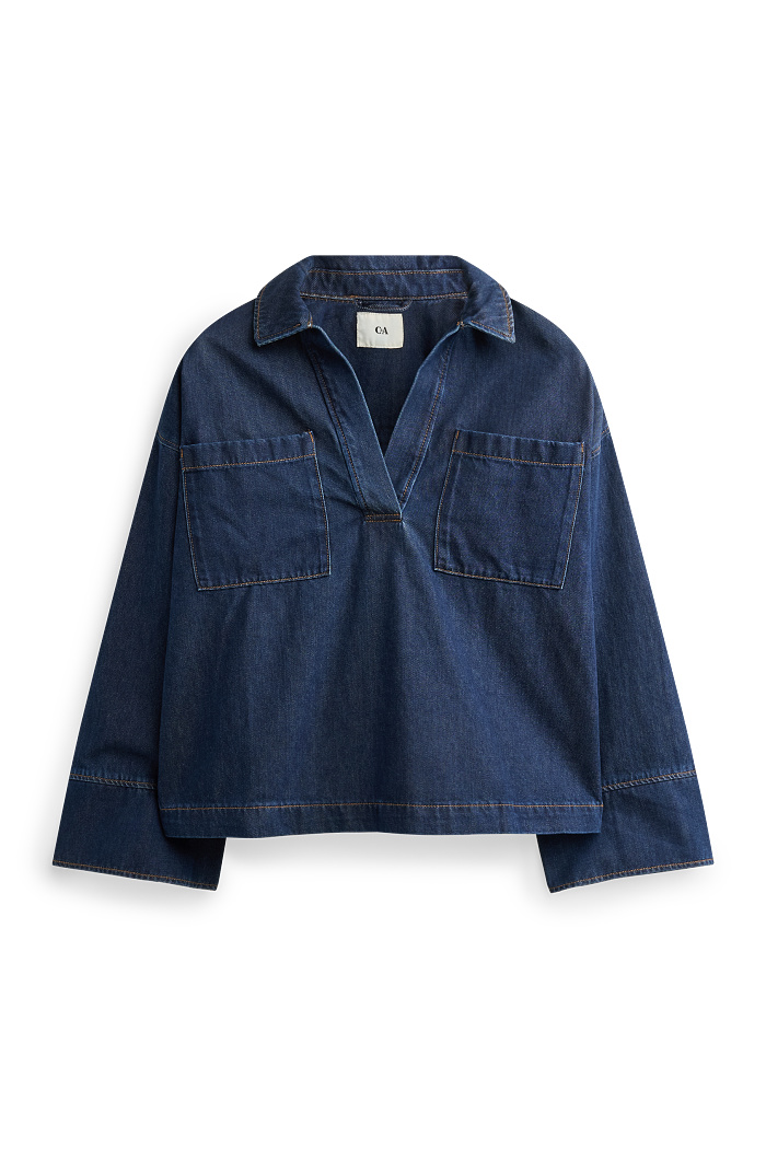 C&A Jeansbluse, Blau, Größe: M