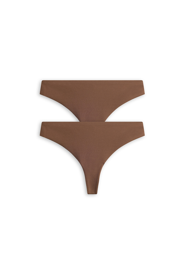 C&A Multipack 2er-Invisible String, Braun, Größe: M
