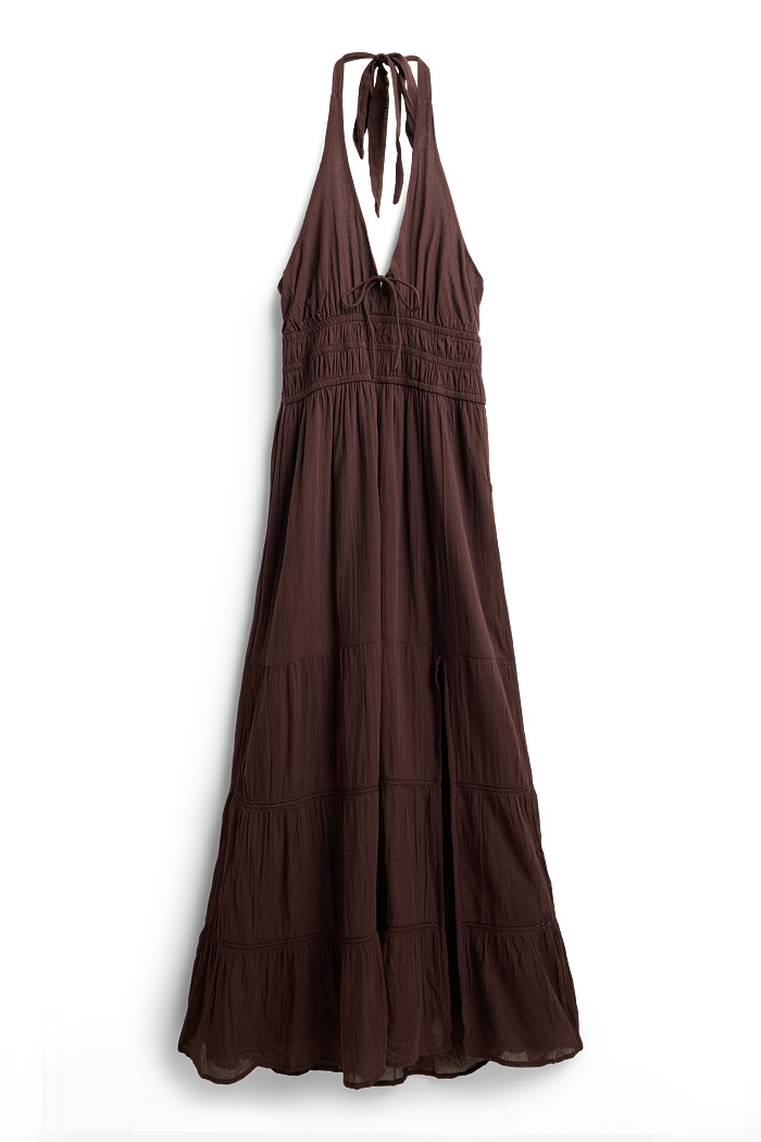 C&A Fit & Flare Kleid mit V-Ausschnitt, Braun, Größe: 40
