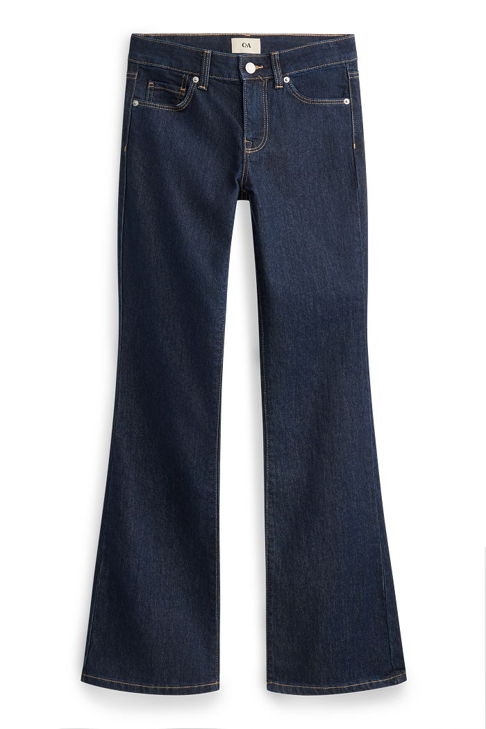 C&A Bootcut Jeans-Low Waist, Blau, Größe: 34