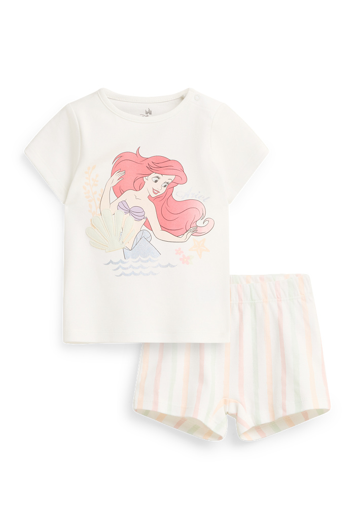 C&A Arielle-Baby-Pyjama-2 teilig, Weiß, Größe: 62