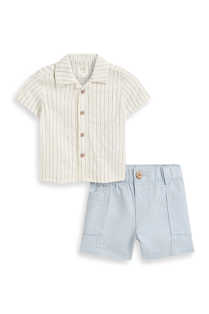 C&A Baby-Outfit-2 teilig, Weiß, Größe: 104