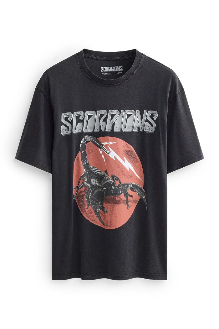 C&A T-Shirt-Relaxed Fit-Scorpions, Grau, Größe: S