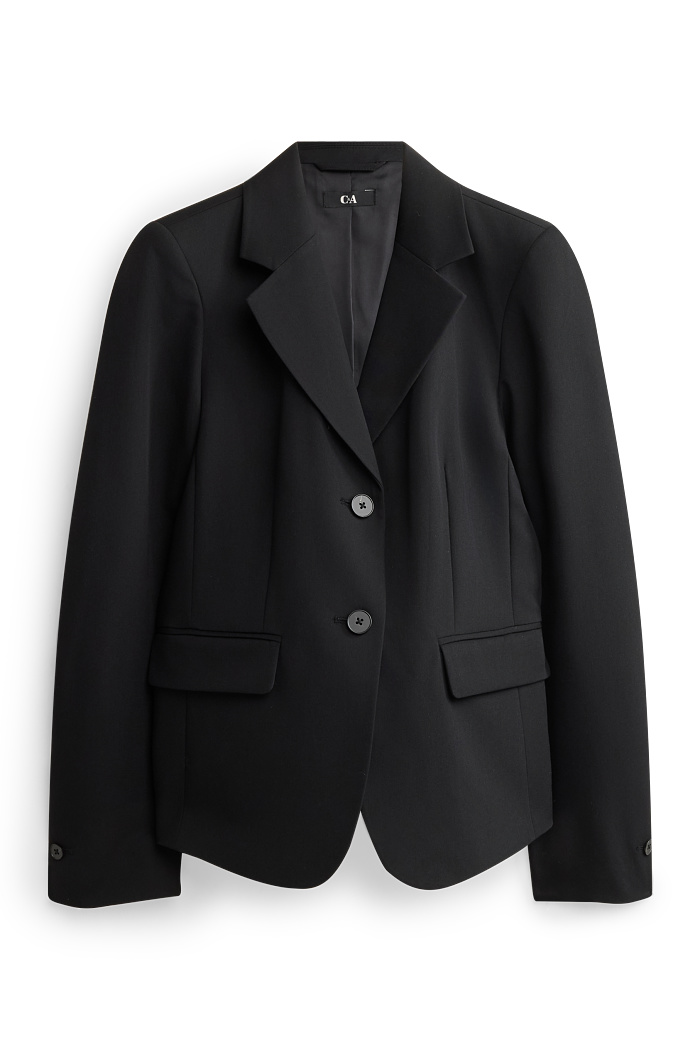 C&A Business-Blazer-tailliert, Schwarz, Größe: 42