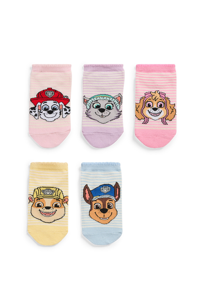 C&A Multipack 5er-PAW Patrol-Skye-Sneakersocken mit Motiv, Rosa, Größe: 27-30