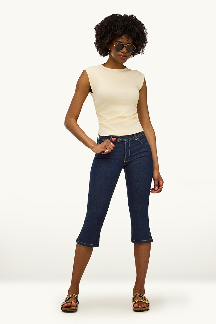 C&A Capri Jeans-Low Waist, Blau, Größe: 36