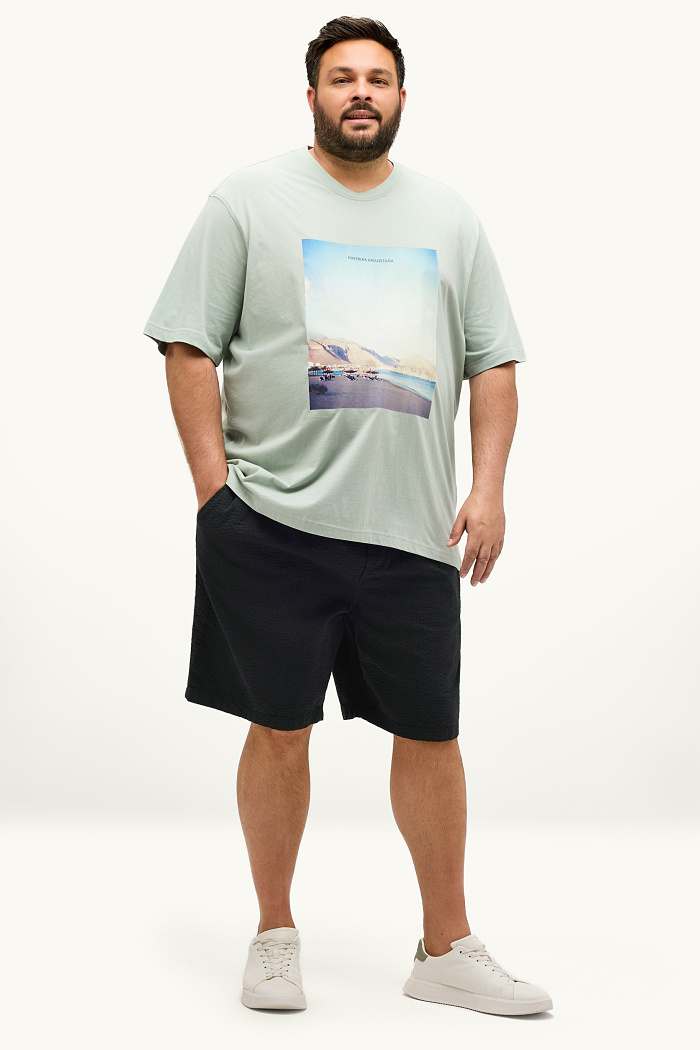 C&A Shorts-strukturiert, Schwarz, Größe: 3XL