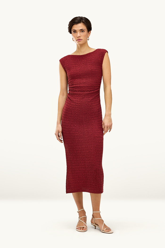 C&A Bodycon-Kleid-strukturiert, Rot, Größe: S