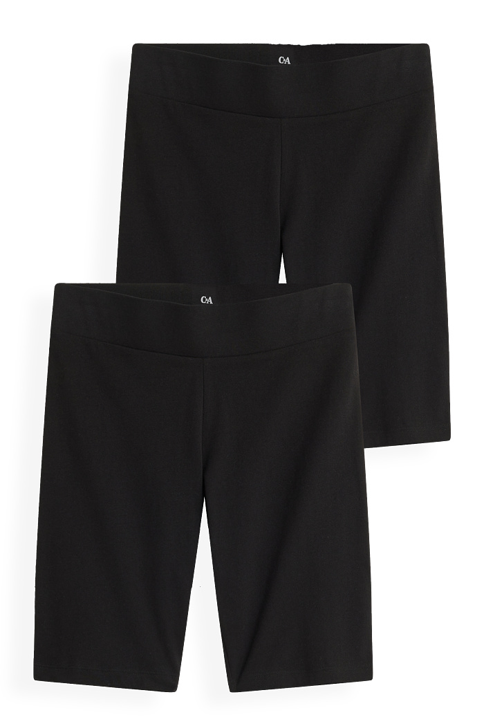 C&A Multipack 2er-Biker-Shorts, Schwarz, Größe: 2XL