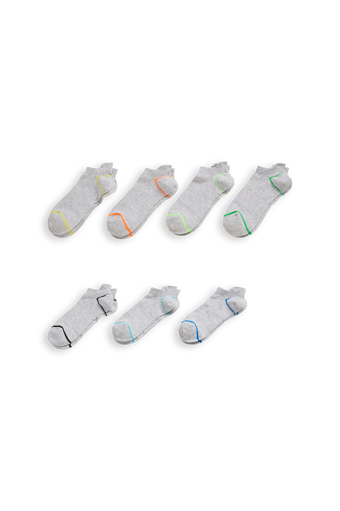C&A Multipack 7er-Sneakersocken-gerippt, Grau, Größe: 40-42
