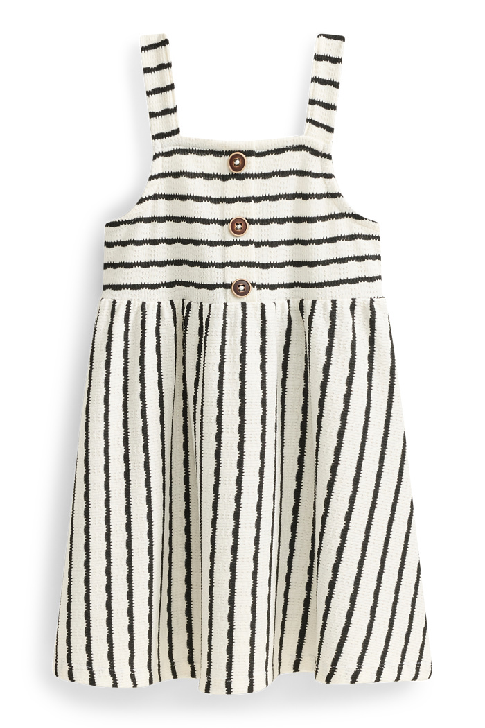 C&A Strickkleid-gestreift, Weiß, Größe: 116