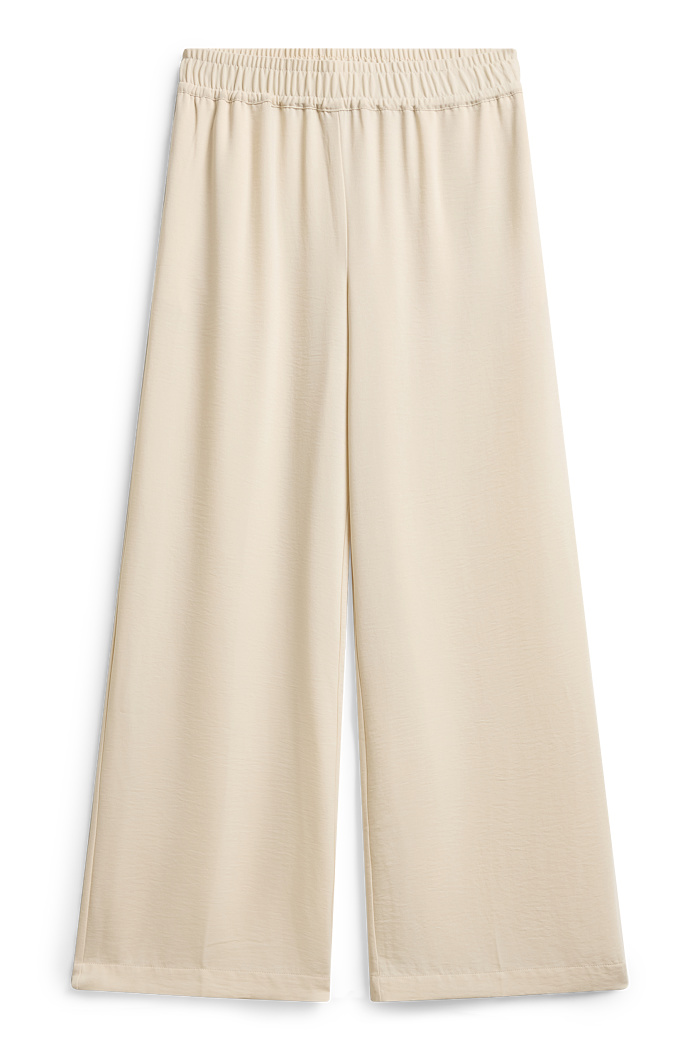 C&A Stoffhose-Mid Waist-Palazzo, Weiß, Größe: 44