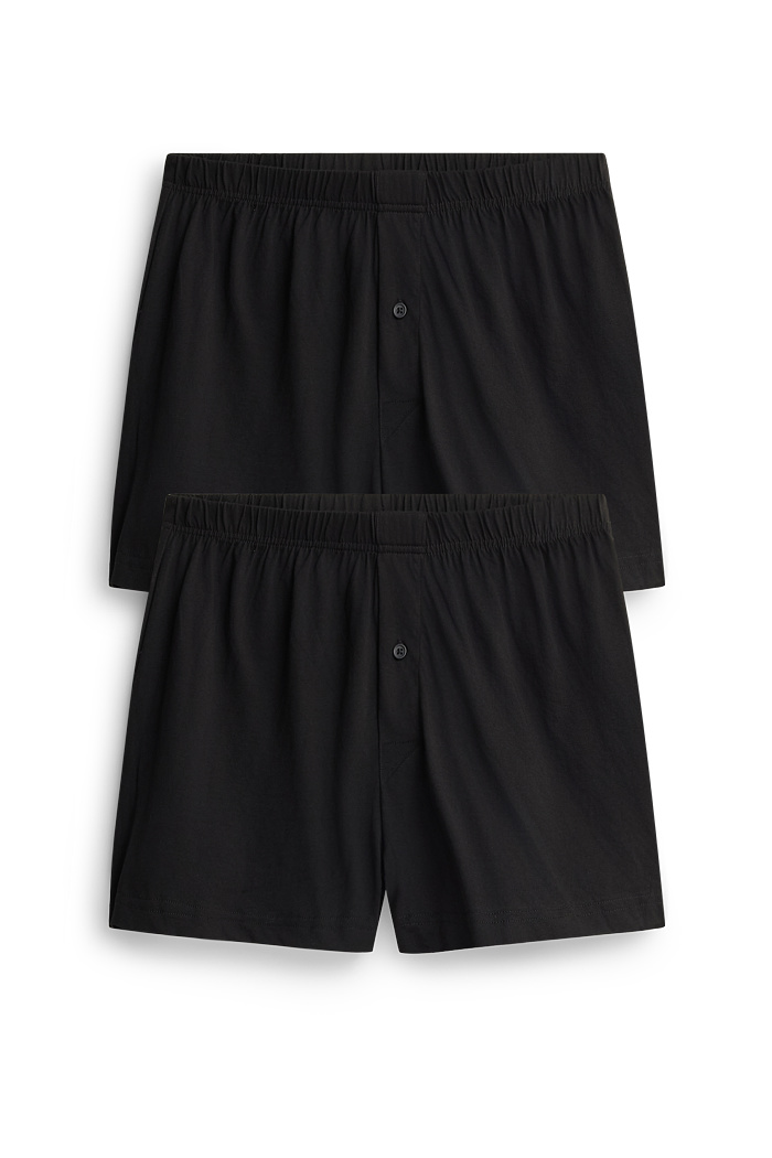 C&A Multipack 2er-Boxershorts-Jersey, Schwarz, Größe: S