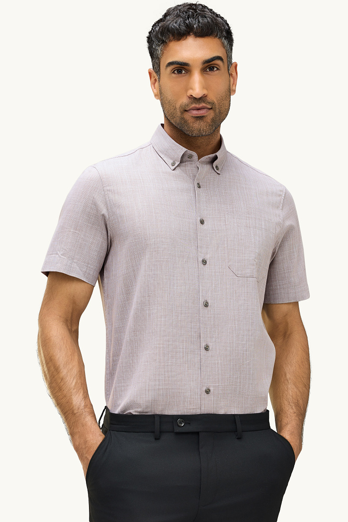 C&A Businesshemd-Regular Fit-Button-down, Grau, Größe: M