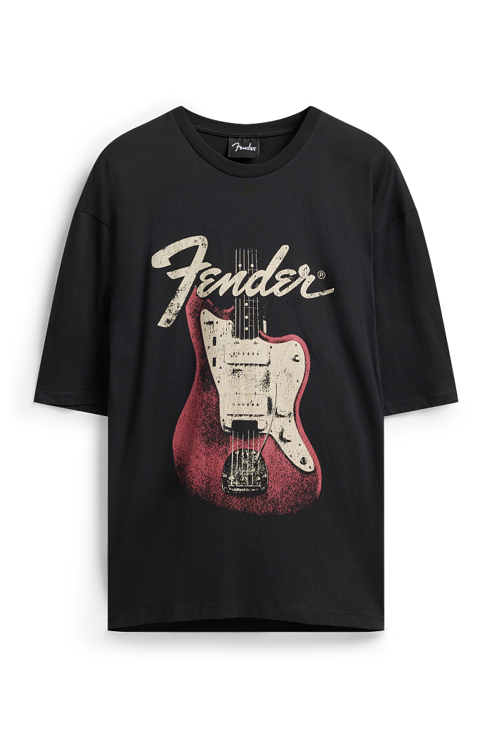 C&A T-Shirt-Oversized-Fender, Schwarz, Größe: S