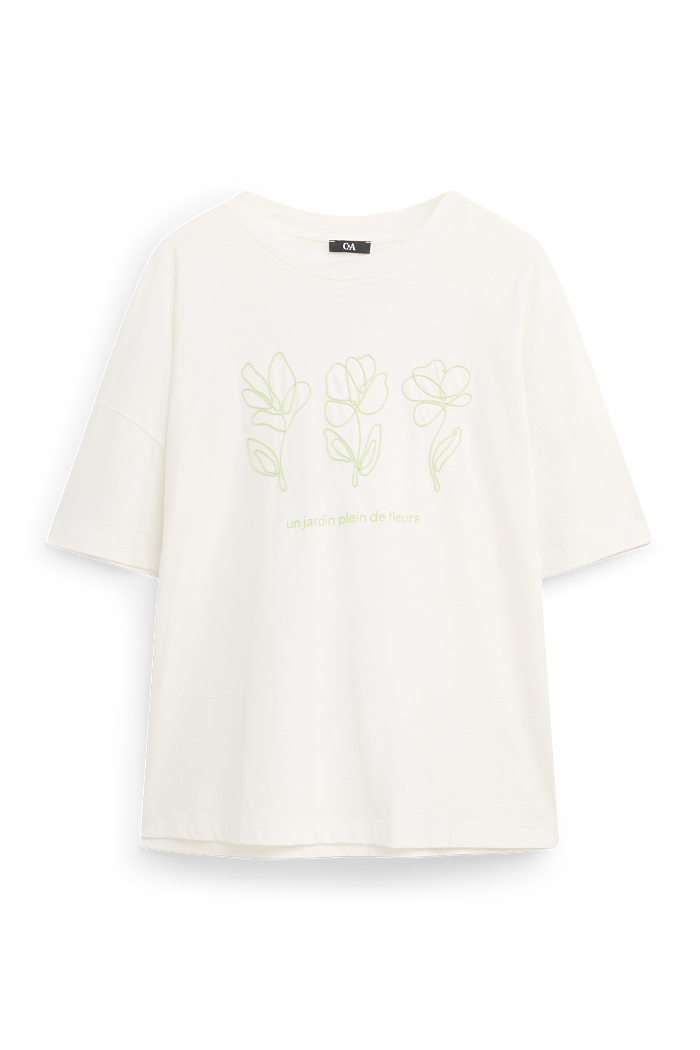 C&A T-Shirt-Relaxed Fit, Weiß, Größe: 4XL