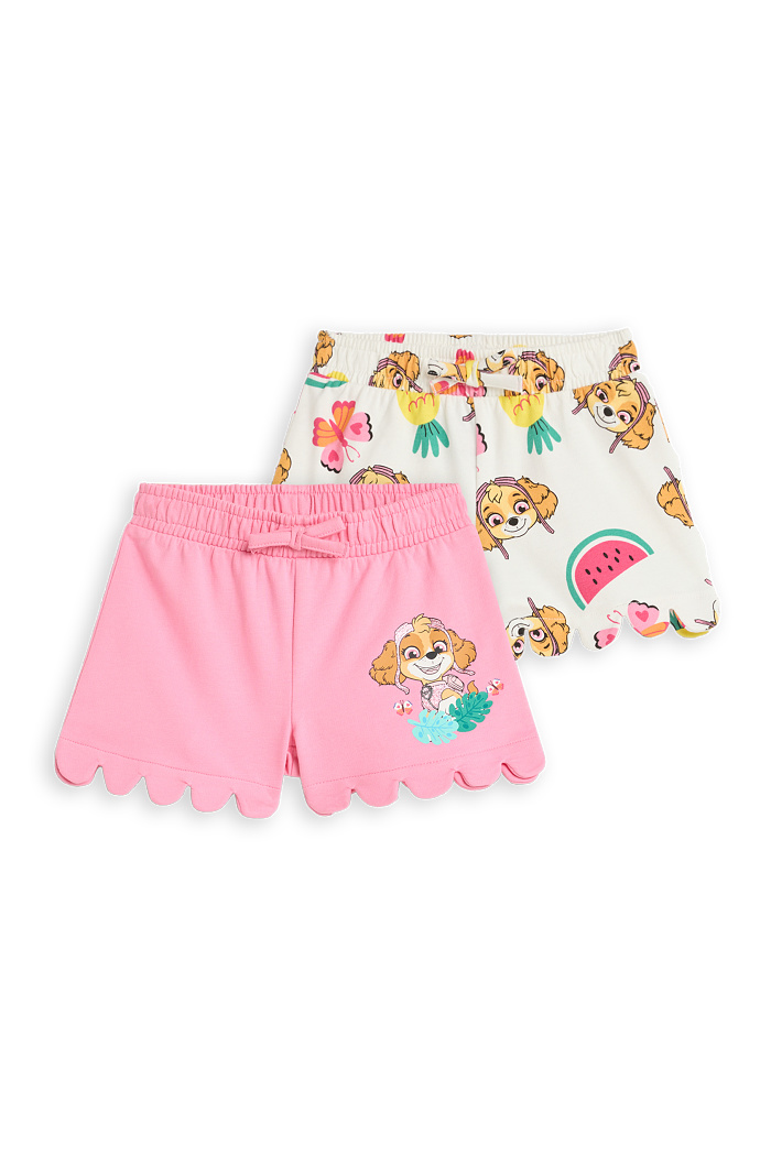 C&A Multipack 2er-PAW Patrol-Skye-Shorts, Weiß, Größe: 116