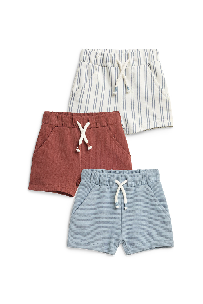 C&A Multipack 3er-Baby-Shorts, Rot, Größe: 92