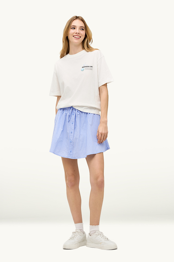 C&A Rock-gestreift, Blau, Größe: 38