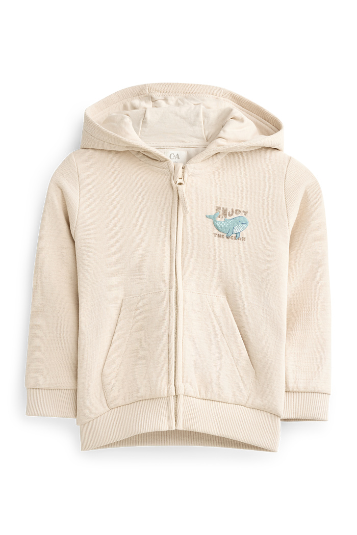 C&A Wal-Baby-Sweatjacke, Beige, Größe: 68