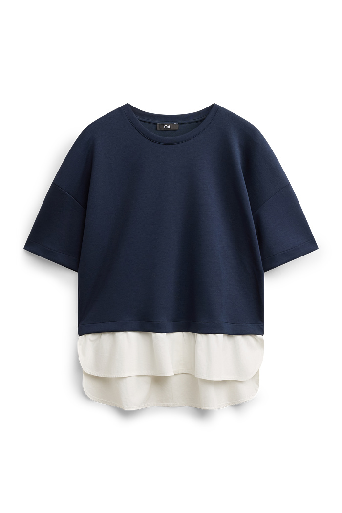 C&A Sweatshirt-2-in-1-Look, Blau, Größe: S