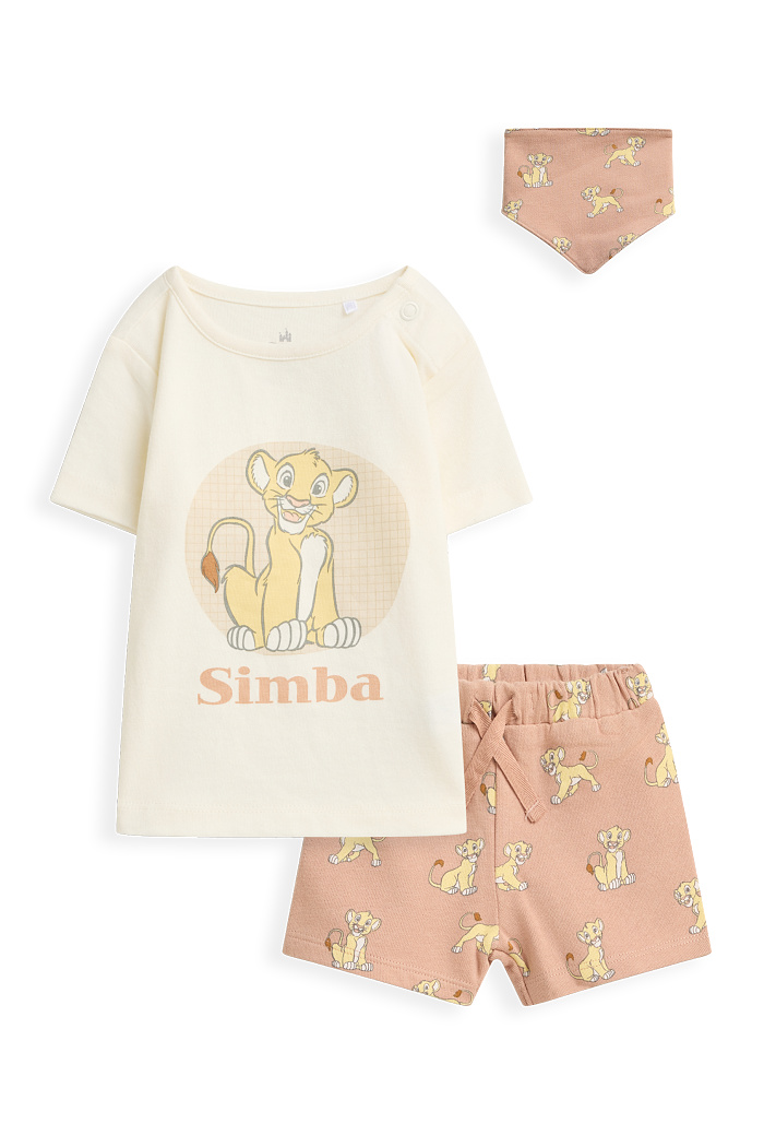C&A Der König der Löwen-Baby-Outfit-3 teilig, Weiß, Größe: 62
