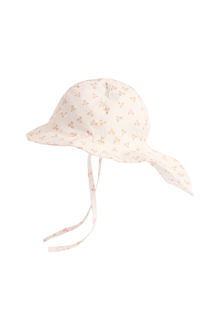 C&A Blümchen-Baby-Hut, Weiß, Größe: 46-47