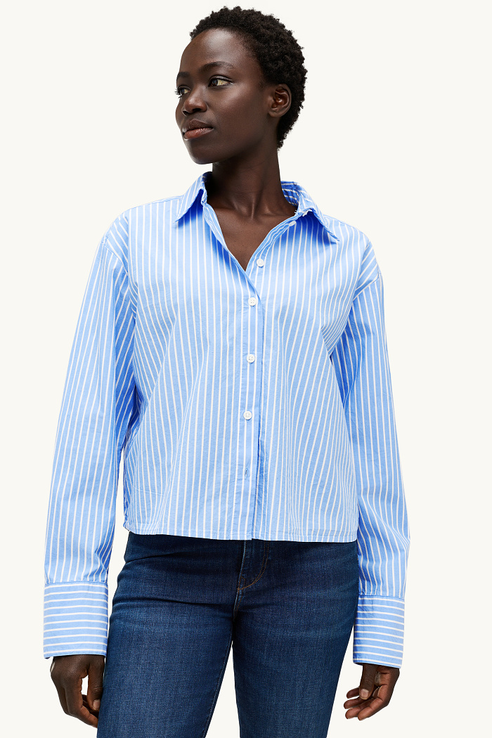 C&A Bluse-gestreift, Blau, Größe: 42