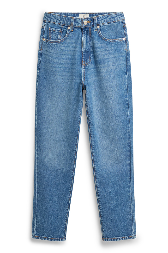 C&A Mom Jeans-High Waist, Blau, Größe: 44