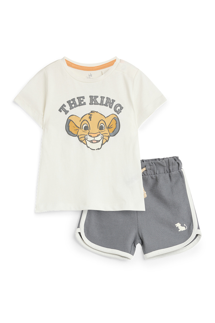 C&A Der König der Löwen-Baby-Outfit-2 teilig, Weiß, Größe: 92
